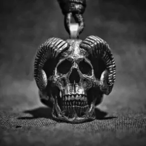 Gothic Skull Goat Stainless Steel Pendant Unique Jewelry