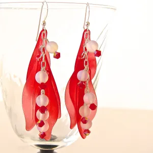 Holly "Whimsicals": Red Dangle Earrings