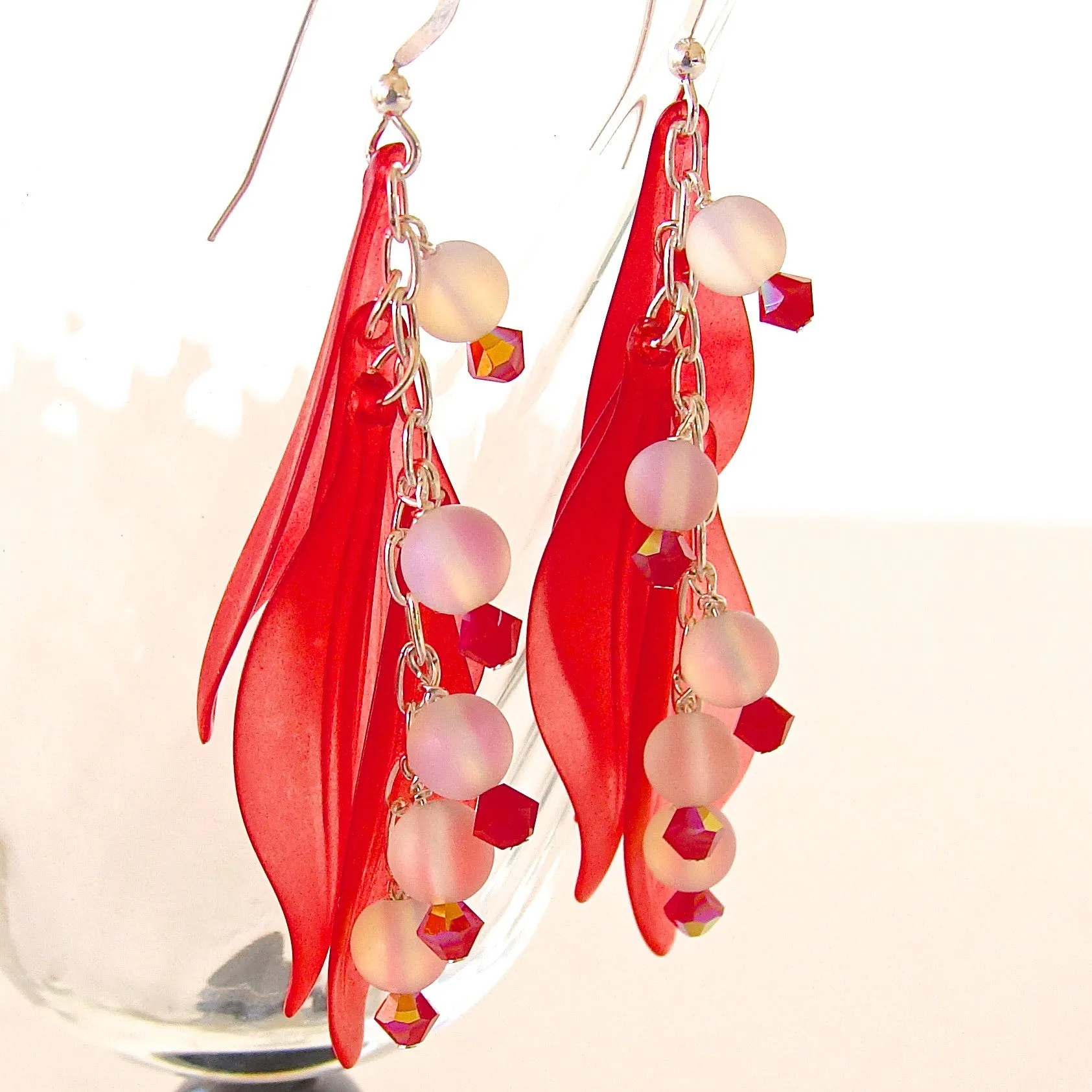 Holly "Whimsicals": Red Dangle Earrings