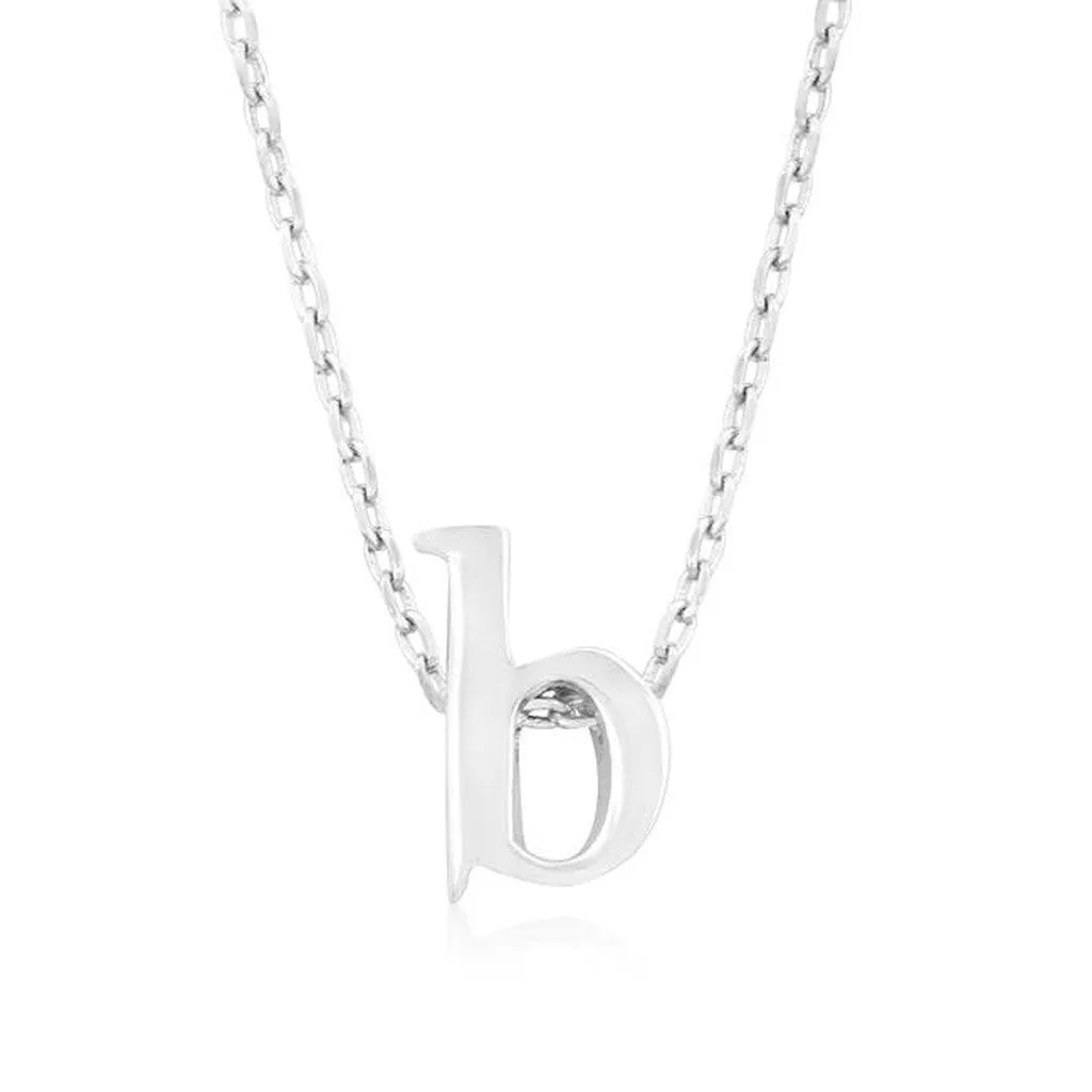 Initial B Silver Pendant