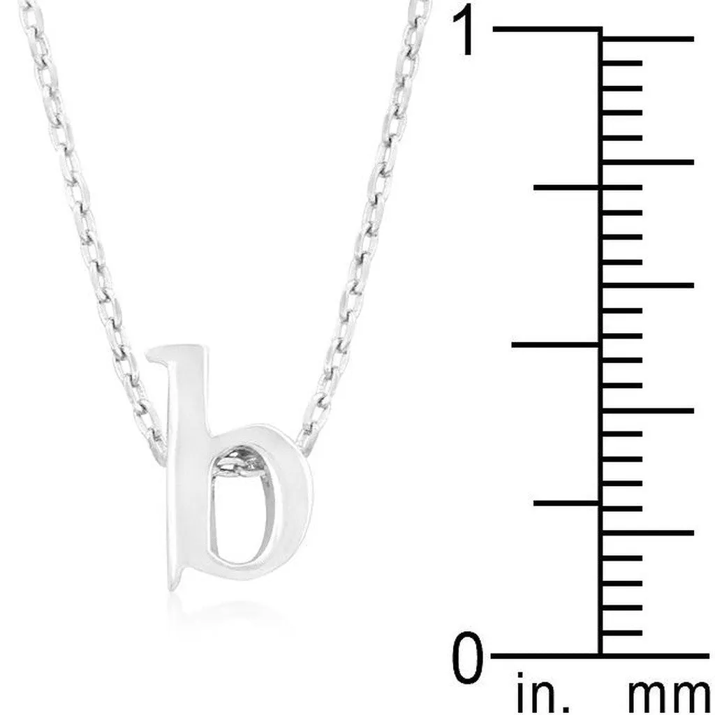 Initial B Silver Pendant