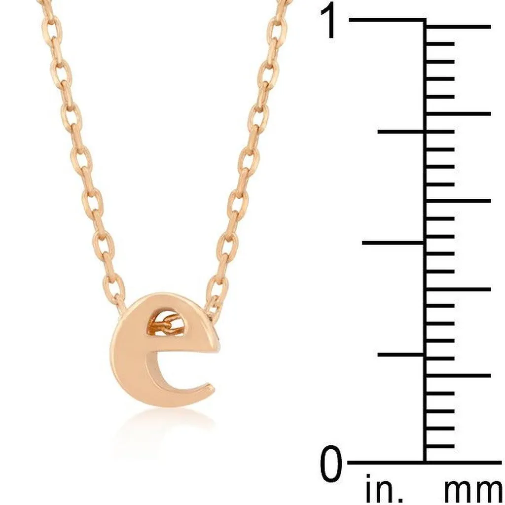 Initial E Rose Gold Pendant