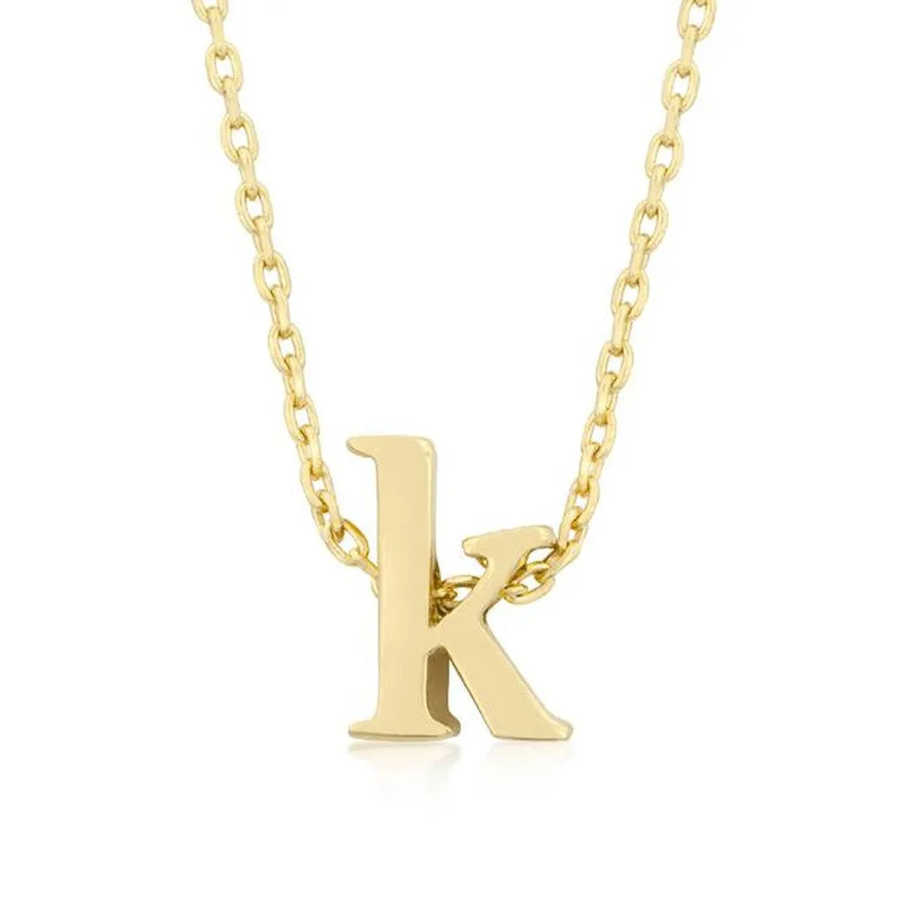 Initial K Gold Pendant