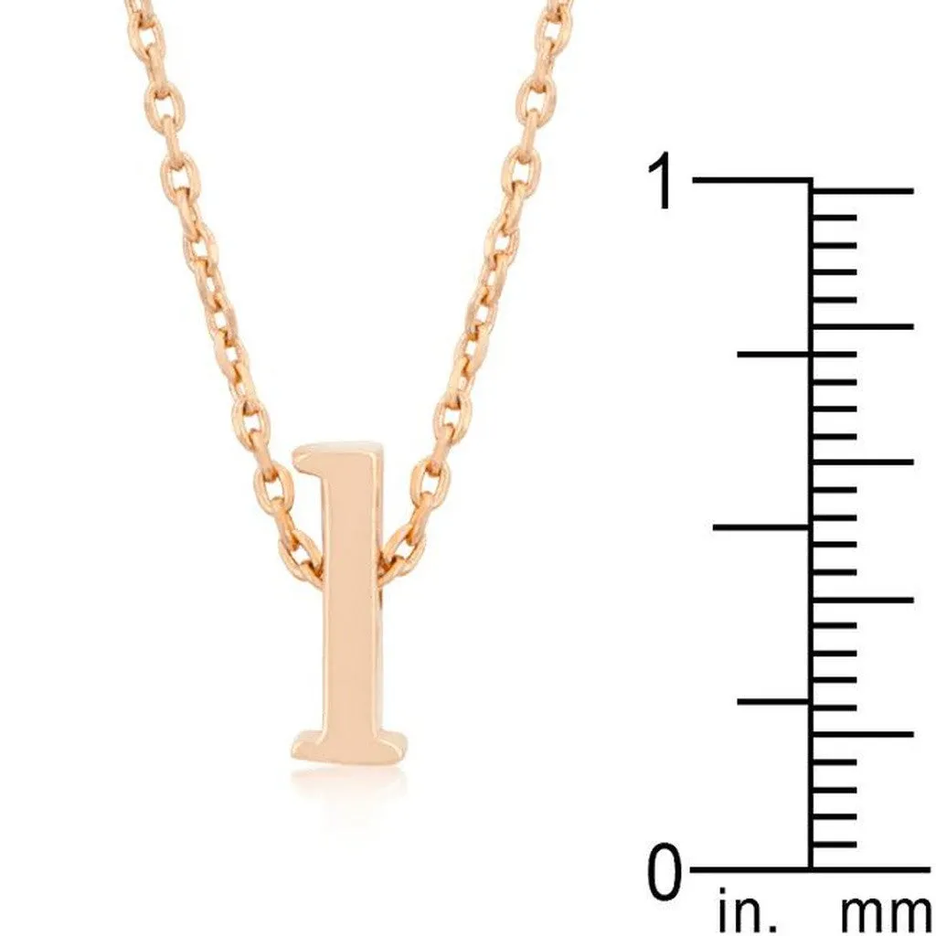 Initial L Rose Gold Pendant