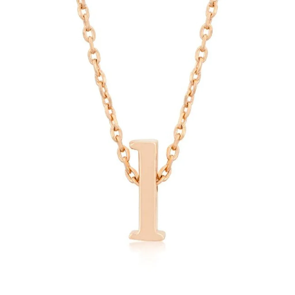 Initial L Rose Gold Pendant