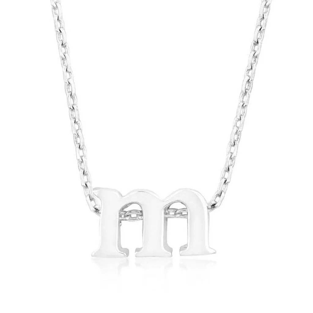 Initial M Silver Pendant