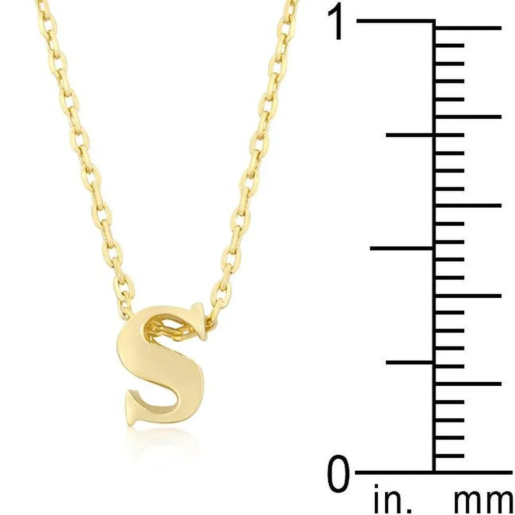 Initial S Gold Pendant