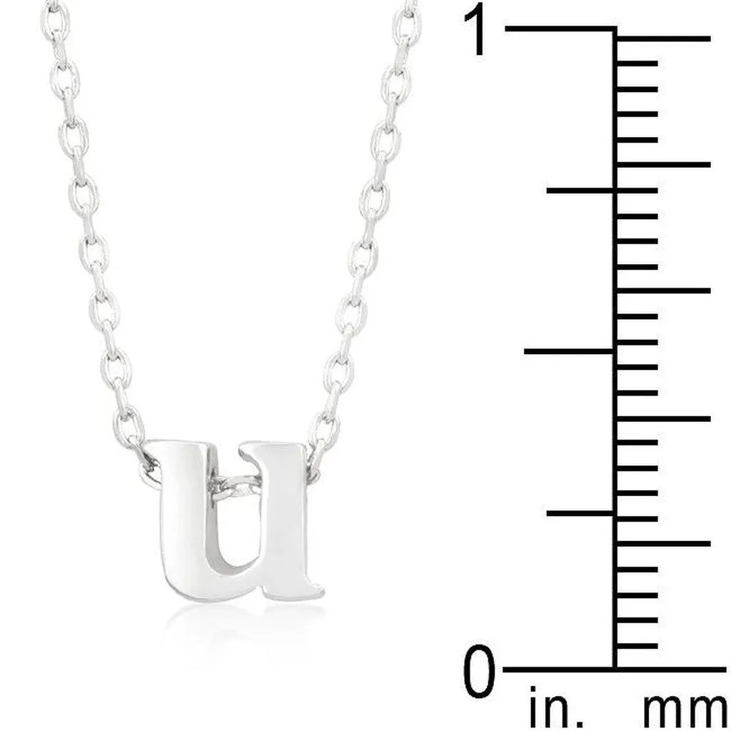 Initial U Silver Pendant