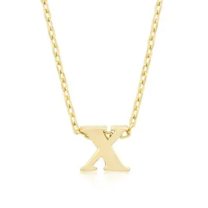 Initial X Gold Pendant