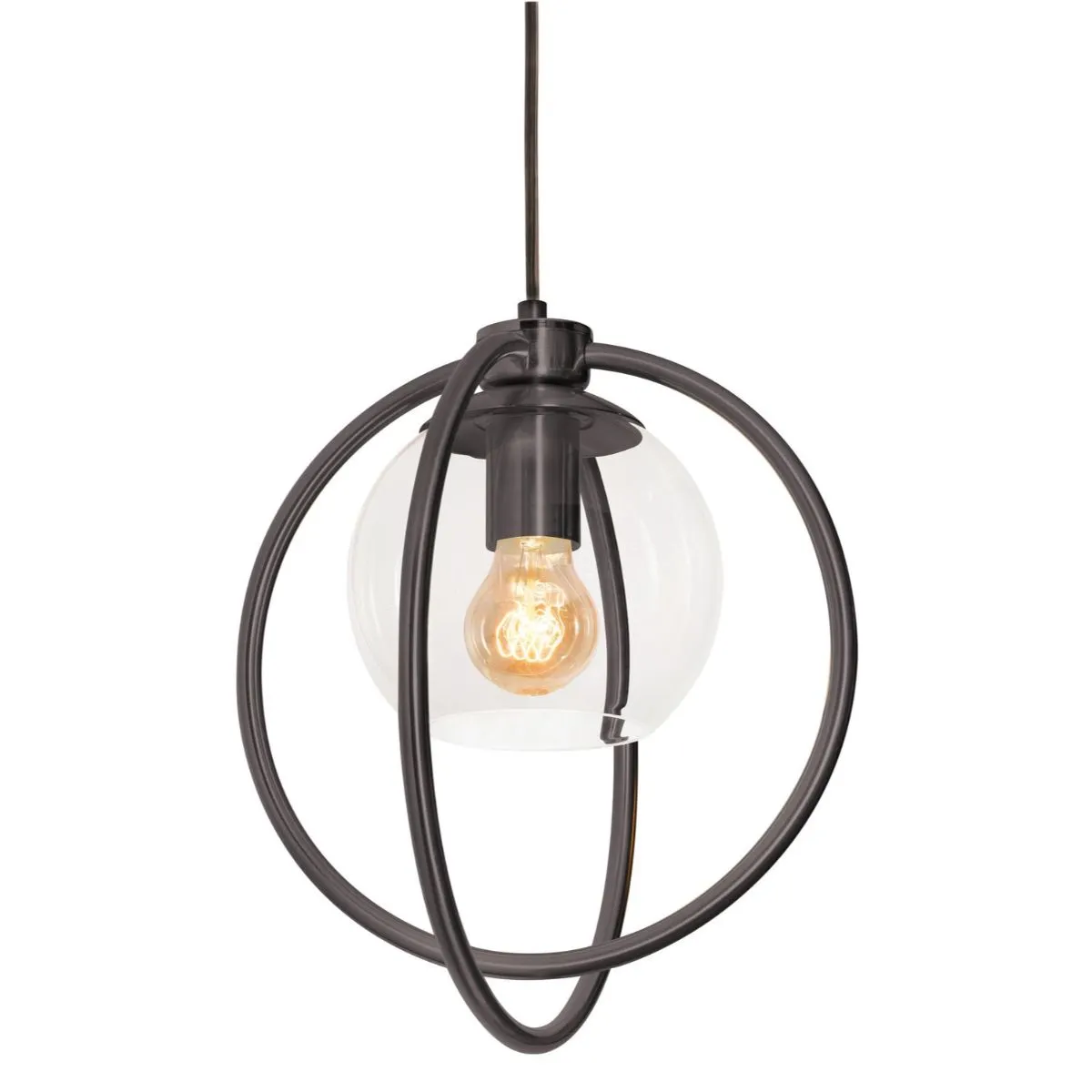 Jamie 12 in. Pendant Light Black Finish