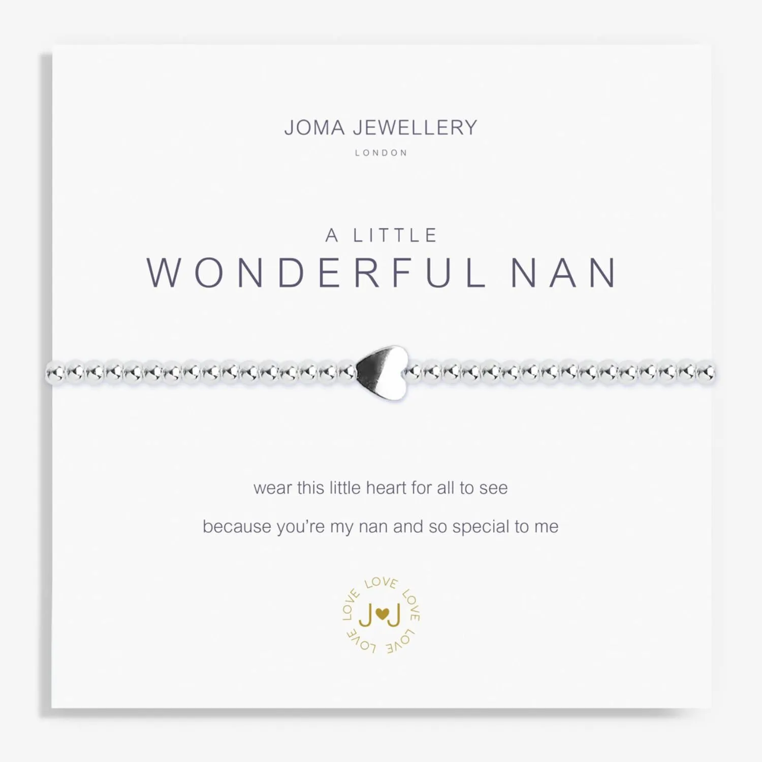 Joma Jewellery Silver A Little 'Wonderful Nan' Bracelet