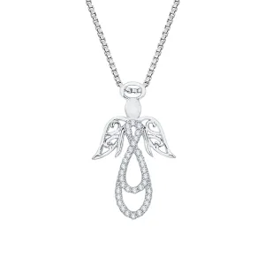 KATARINA Angel Diamond Pendant Necklace (1/8 cttw)