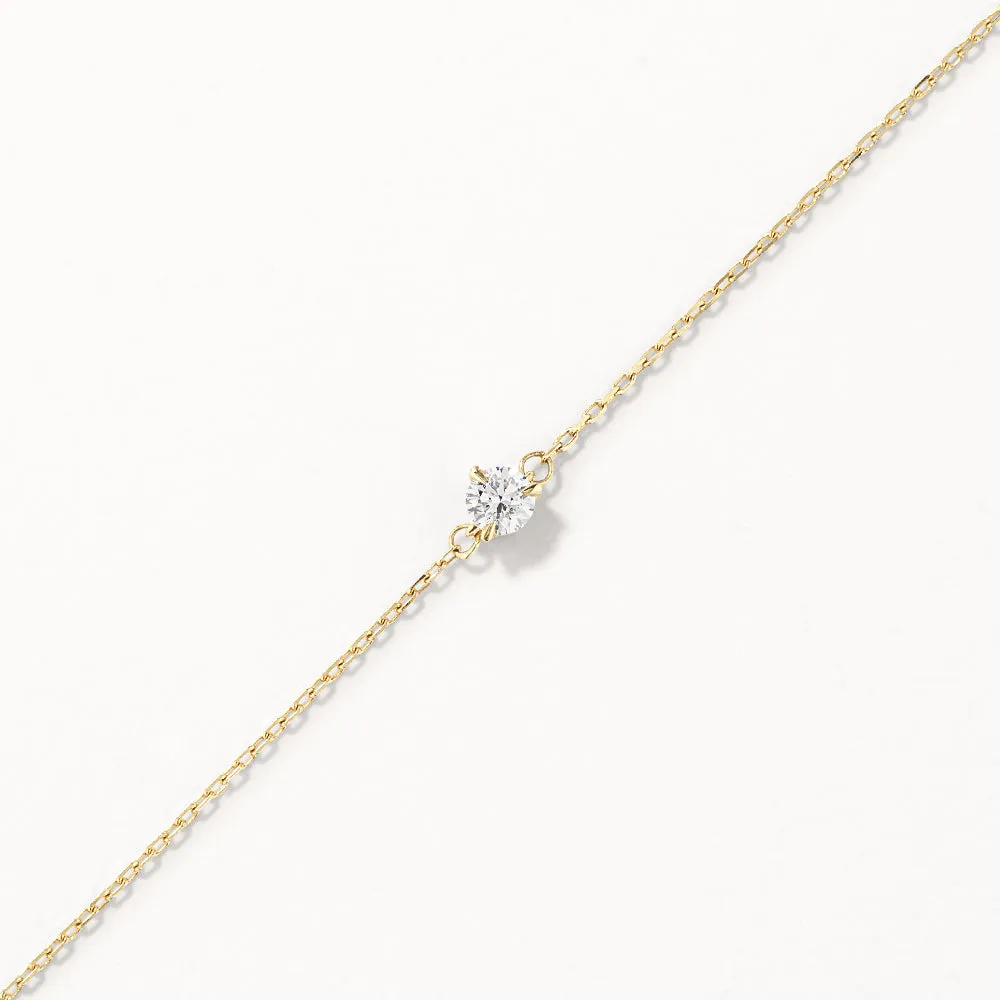 Laboratory-Grown Diamond 0.10ct Round Bracelet in 10k Gold