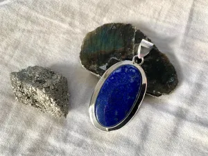 Lapis Lazuli Medea Pendant - Large Oval