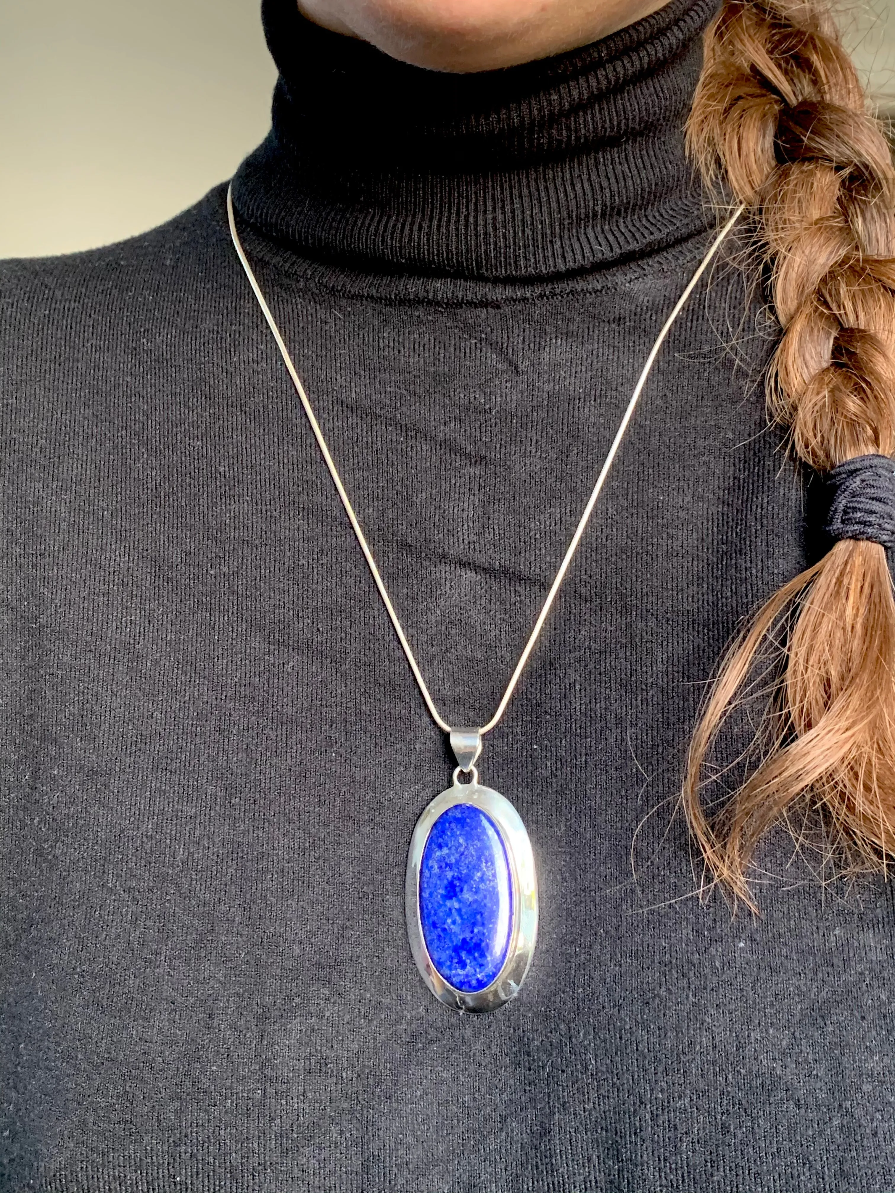 Lapis Lazuli Medea Pendant - XLarge Oval (One of a kind)