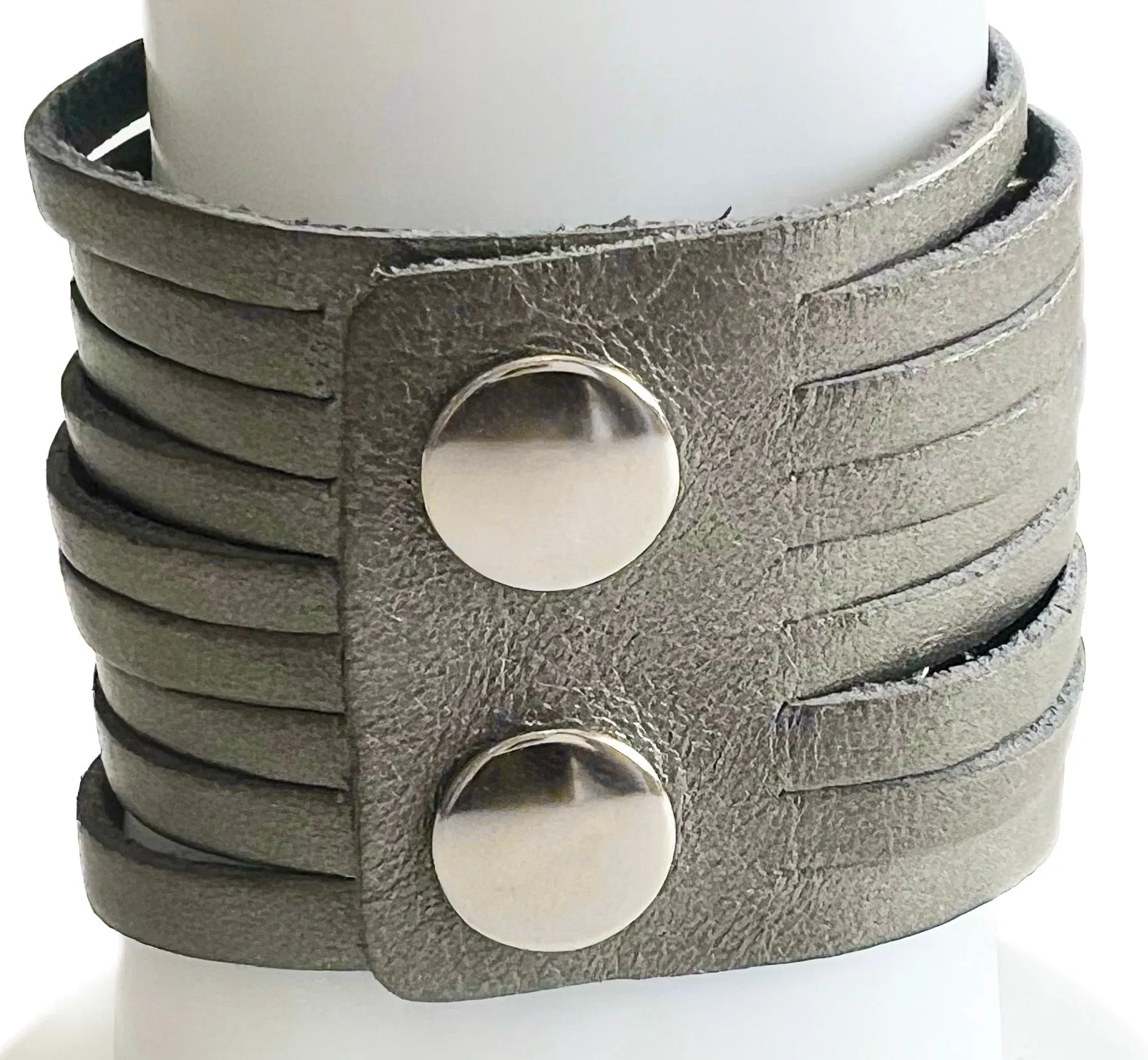 Leather Layered Thick Bracelet