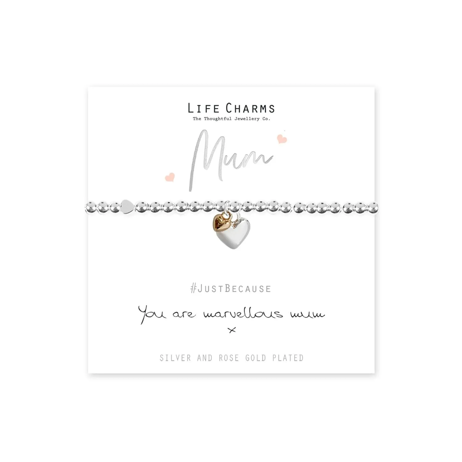 Life Charms "Marvellous Mum" Hearts Bracelet