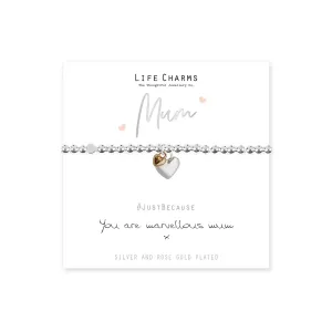 Life Charms "Marvellous Mum" Hearts Bracelet