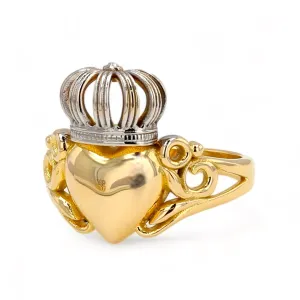 Limited Edition 18K yellow gold Queen and Crown solid ring-53849