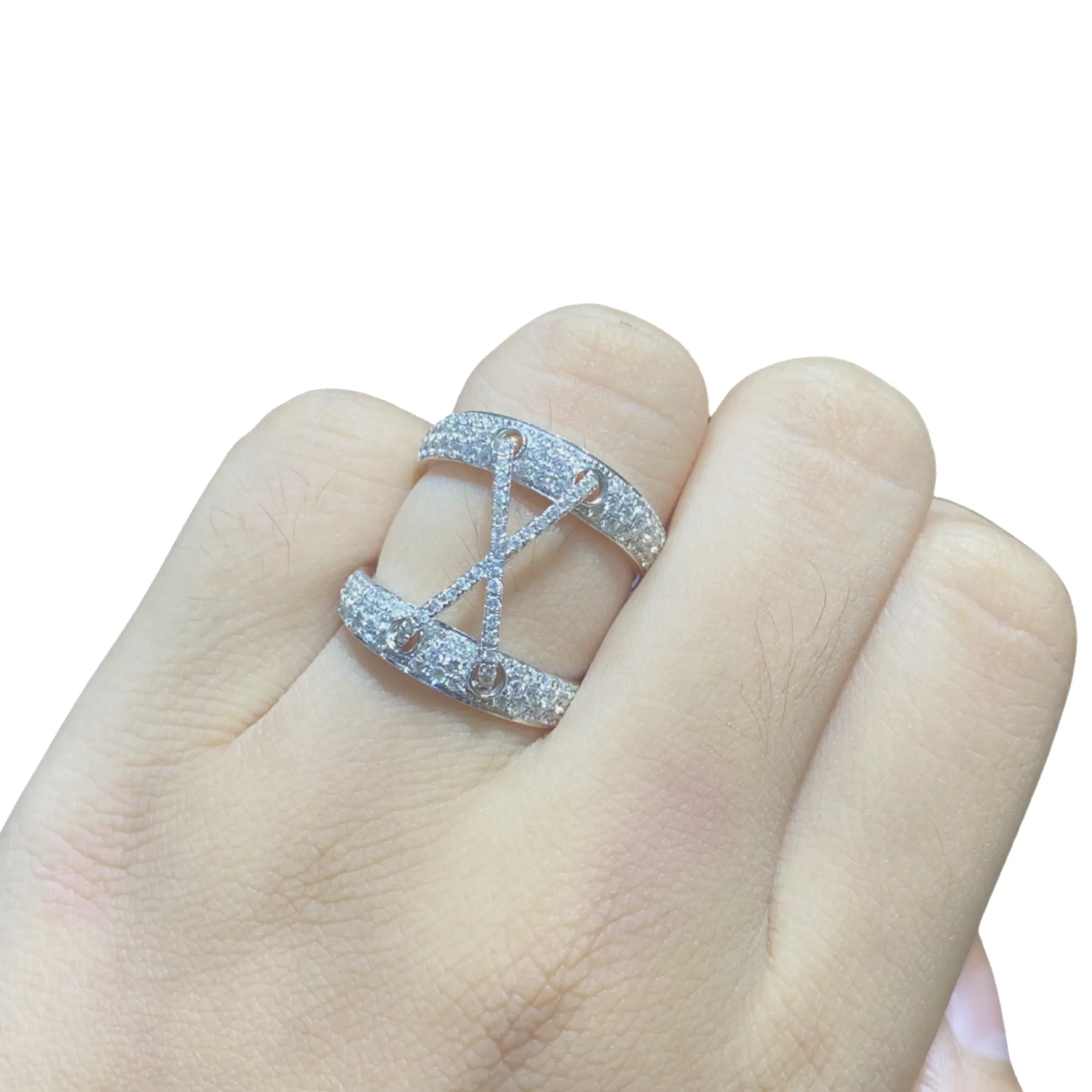 #LVNA2024 | LVNA Signatures Unisex Link Paved Stack Diamond Ring 18kt