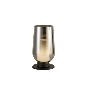 Mantra M8289 Nora Table Lamp Black/Black Marble/Chrome Glass With Frosted Inner