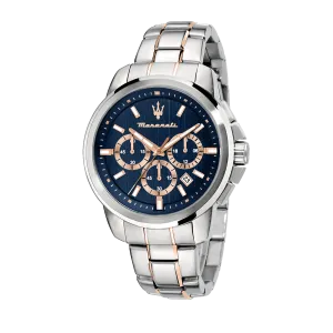 Maserati Successo Blue Dial 44mm Chronograph