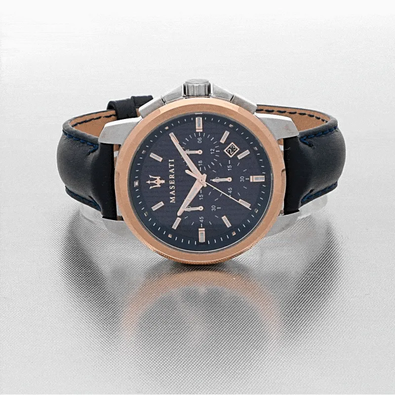 Maserati Successo Navy Blue Chronograph