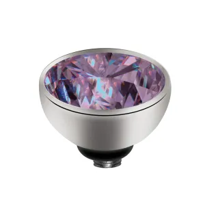 MelanO Round Gem 6mm - Pink/SS