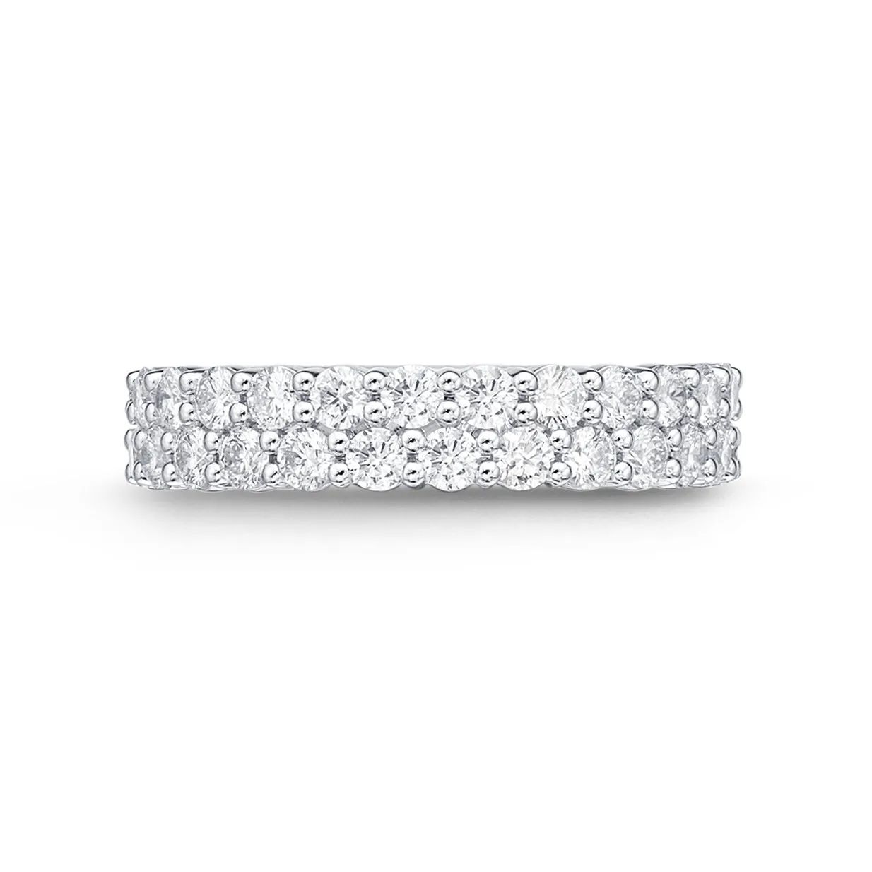 Memoire 18ct White Gold 1 Carat Diamond Paramount Half Round Eternity Ring 4.5mm