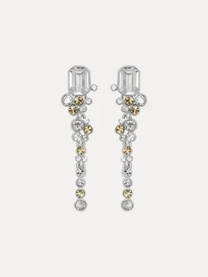 Mixed Crystal Clip-On Earrings