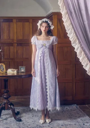 Monet's Irises Regency Dress