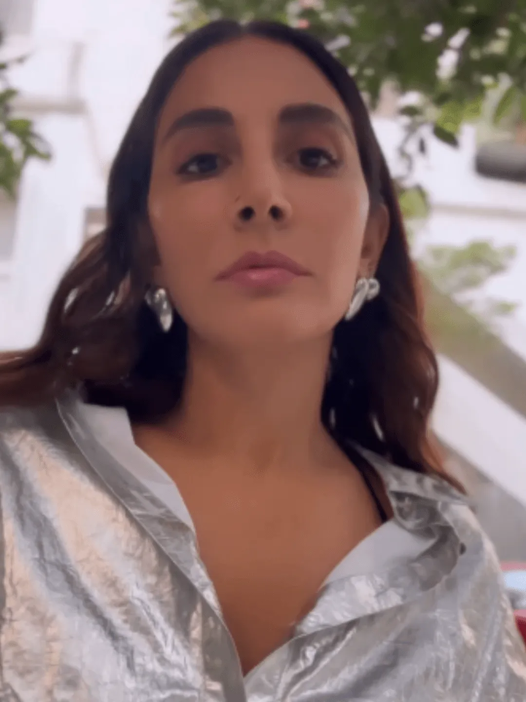 Monica Dogra In Striking Tear Drop Earrings