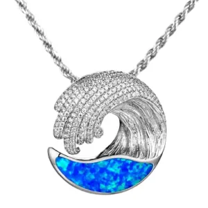 Opal Ocean Wave Pendant