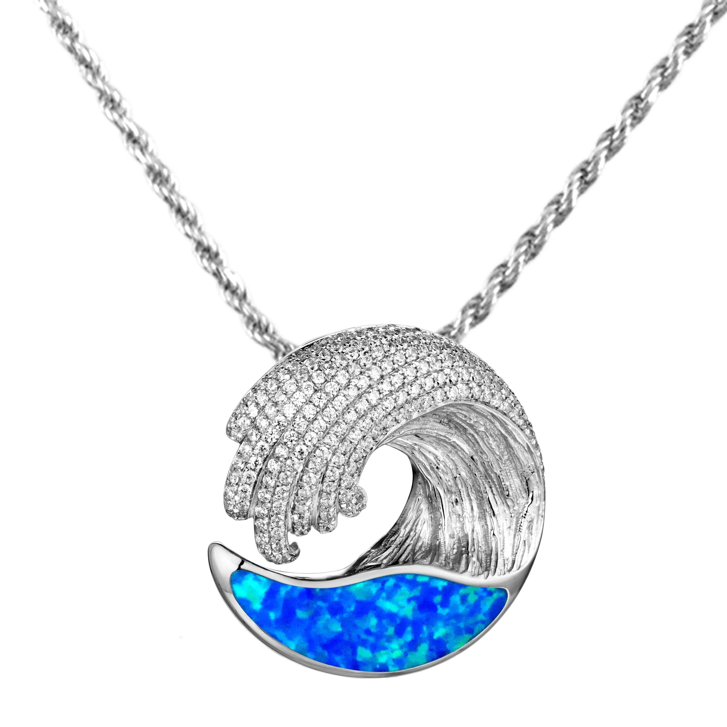 Opal Ocean Wave Pendant