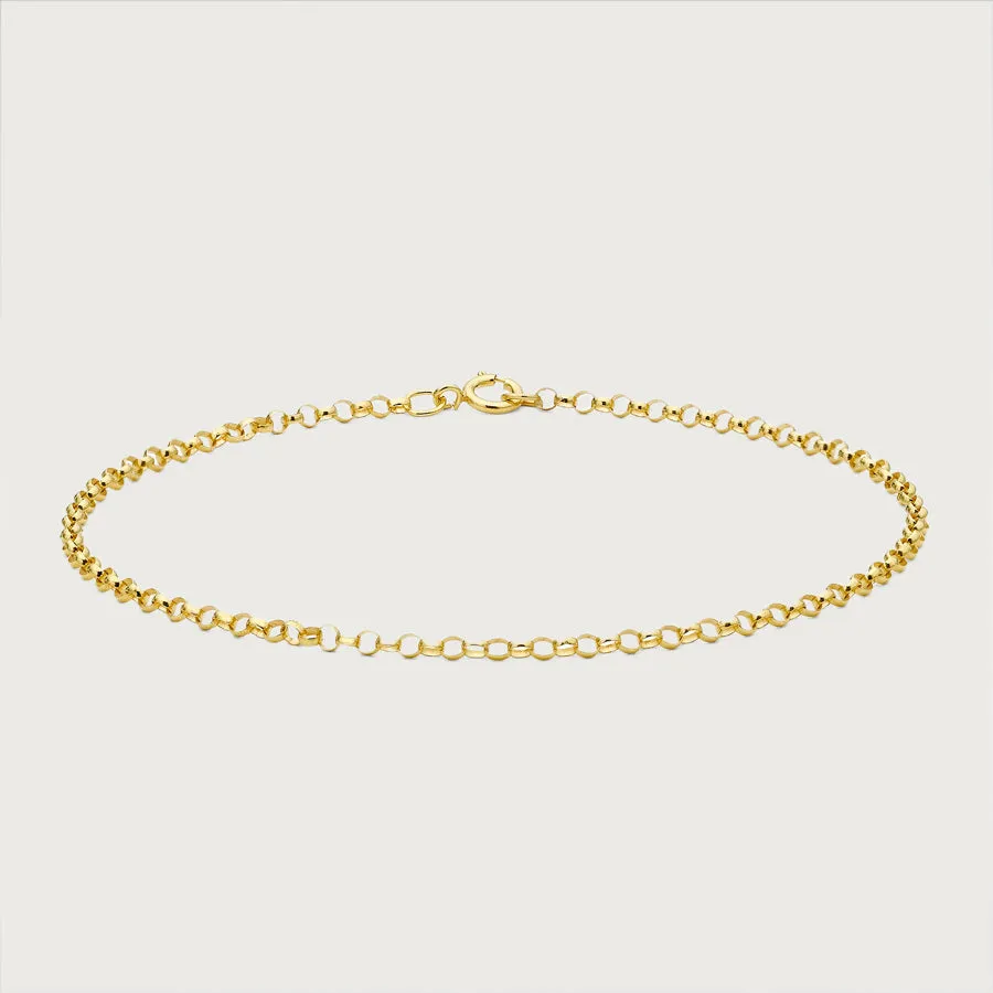 Ouro Belcher Chain Bracelet in 9K Yellow Gold