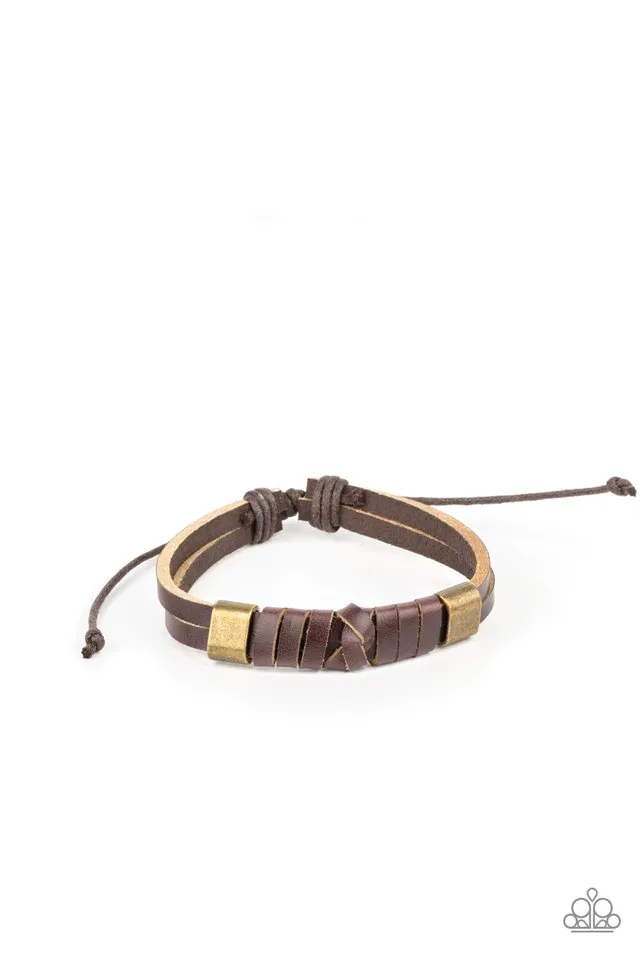 Paparazzi Bracelet ~ Drifter Decor - Brown