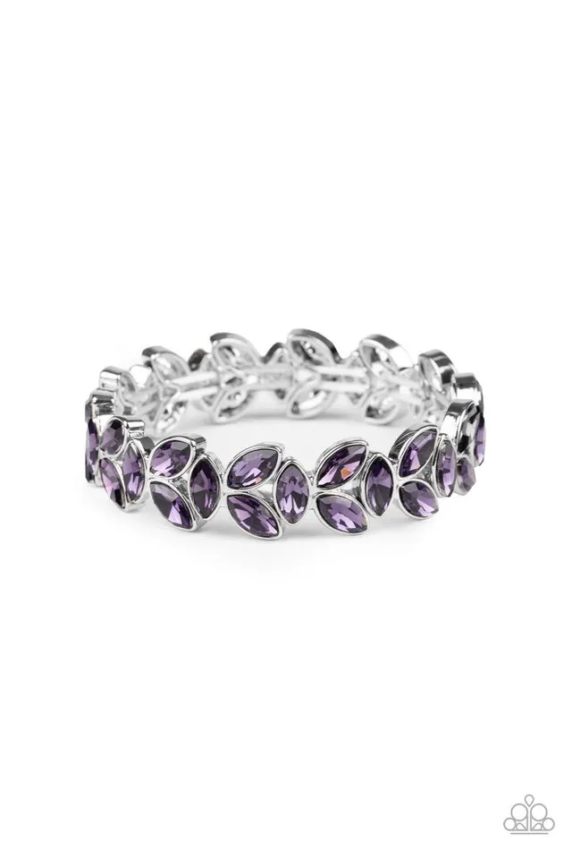 Paparazzi Bracelet ~ Gilded Gardens - Purple