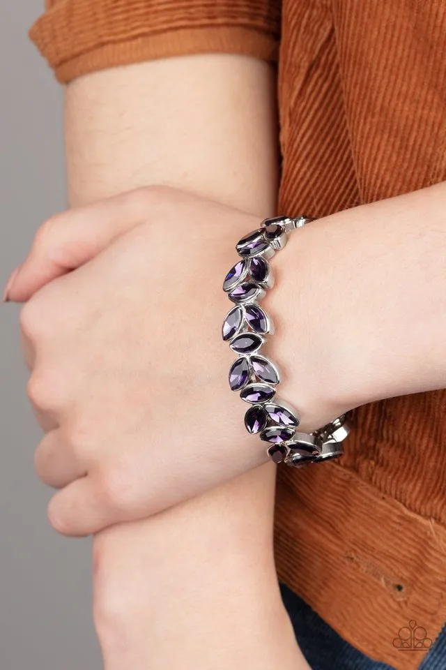 Paparazzi Bracelet ~ Gilded Gardens - Purple