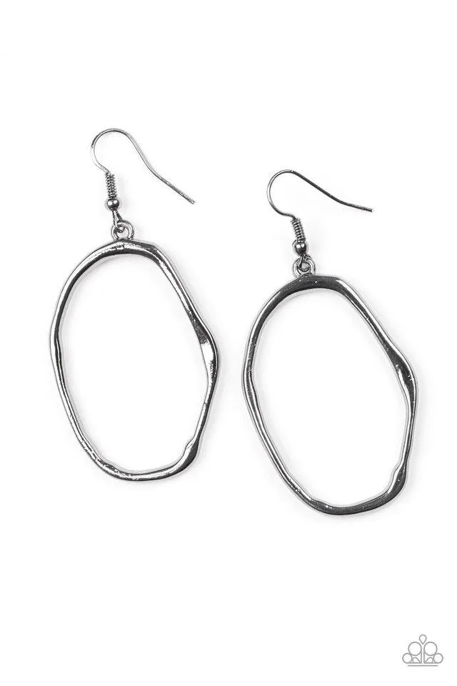 Paparazzi Earring ~ Eco Chic - Black