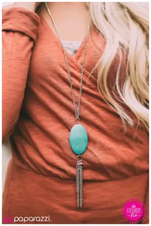 Paparazzi Necklace ~ Born to Ride - Blue