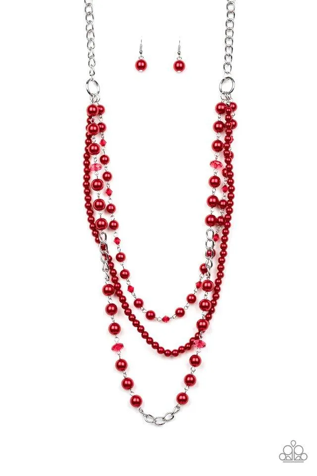 Paparazzi Necklace ~ New York City Chic - Red