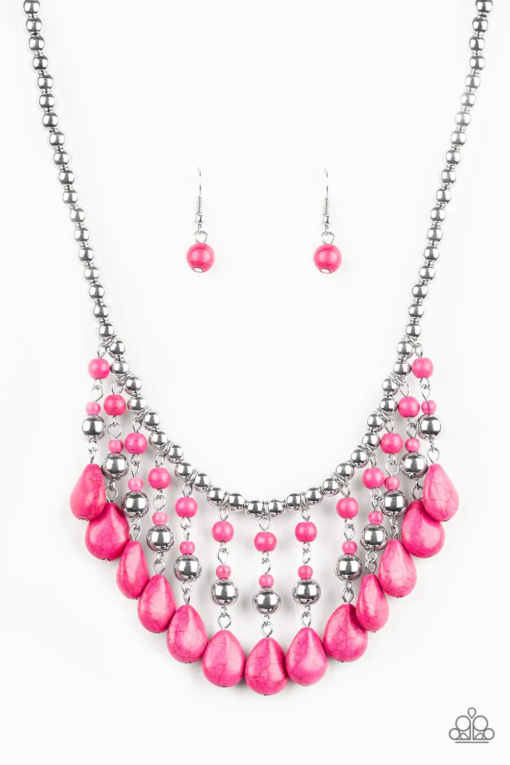 Paparazzi Necklace ~ Rural Revival - Pink