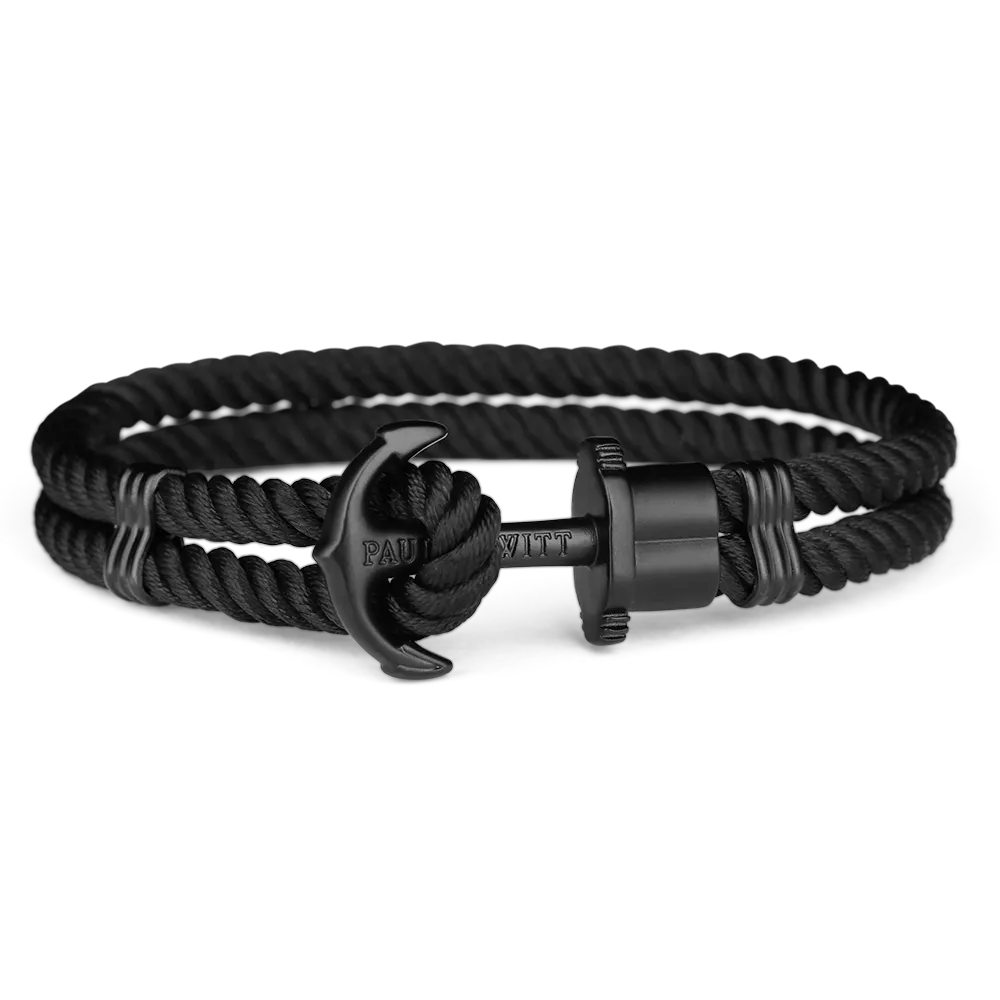 Paul Hewitt Phrep Nylon Black / Black Bracelet - S