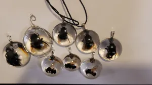 Resin Pendants Insects Bees