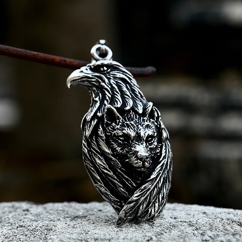 Retro Titanium Steel Wolf Head Pendant & Stainless Steel Owl Accessories for Men - Wholesale Collection