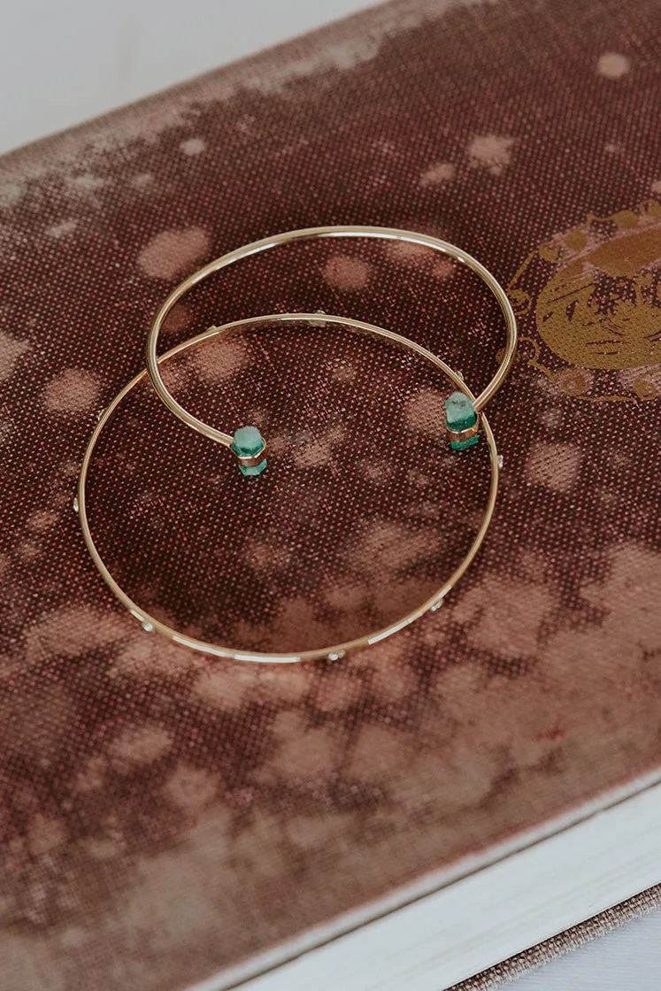 Rivet Bangle - 14k