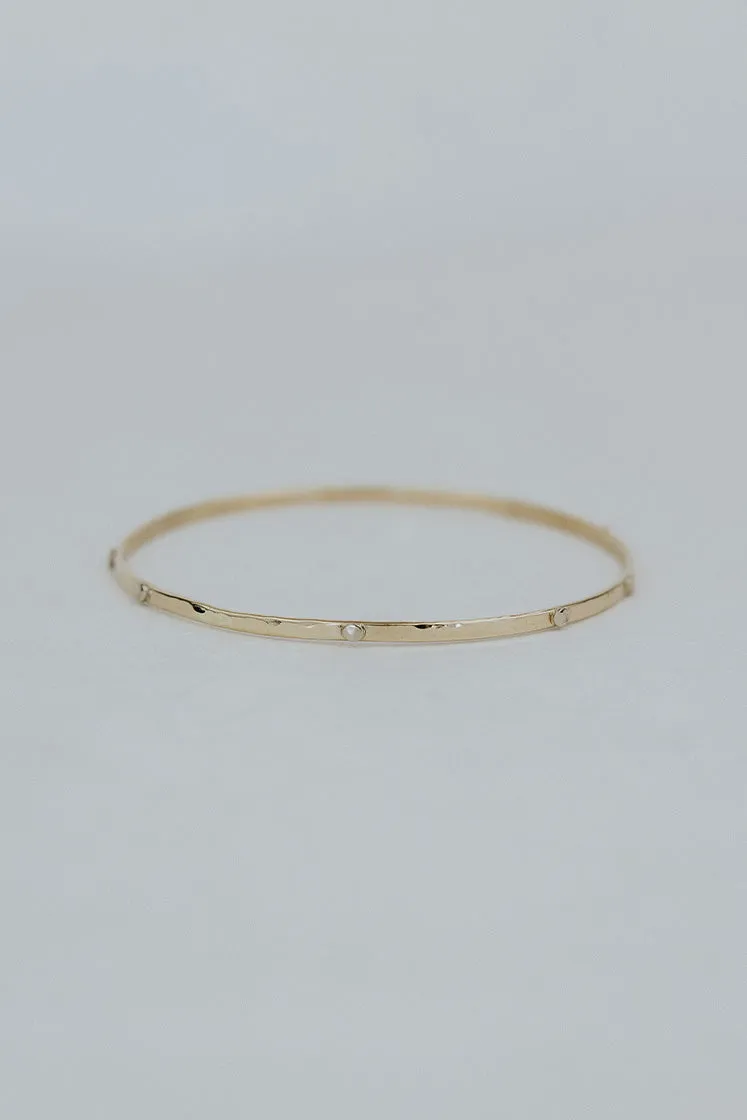 Rivet Bangle - 14k