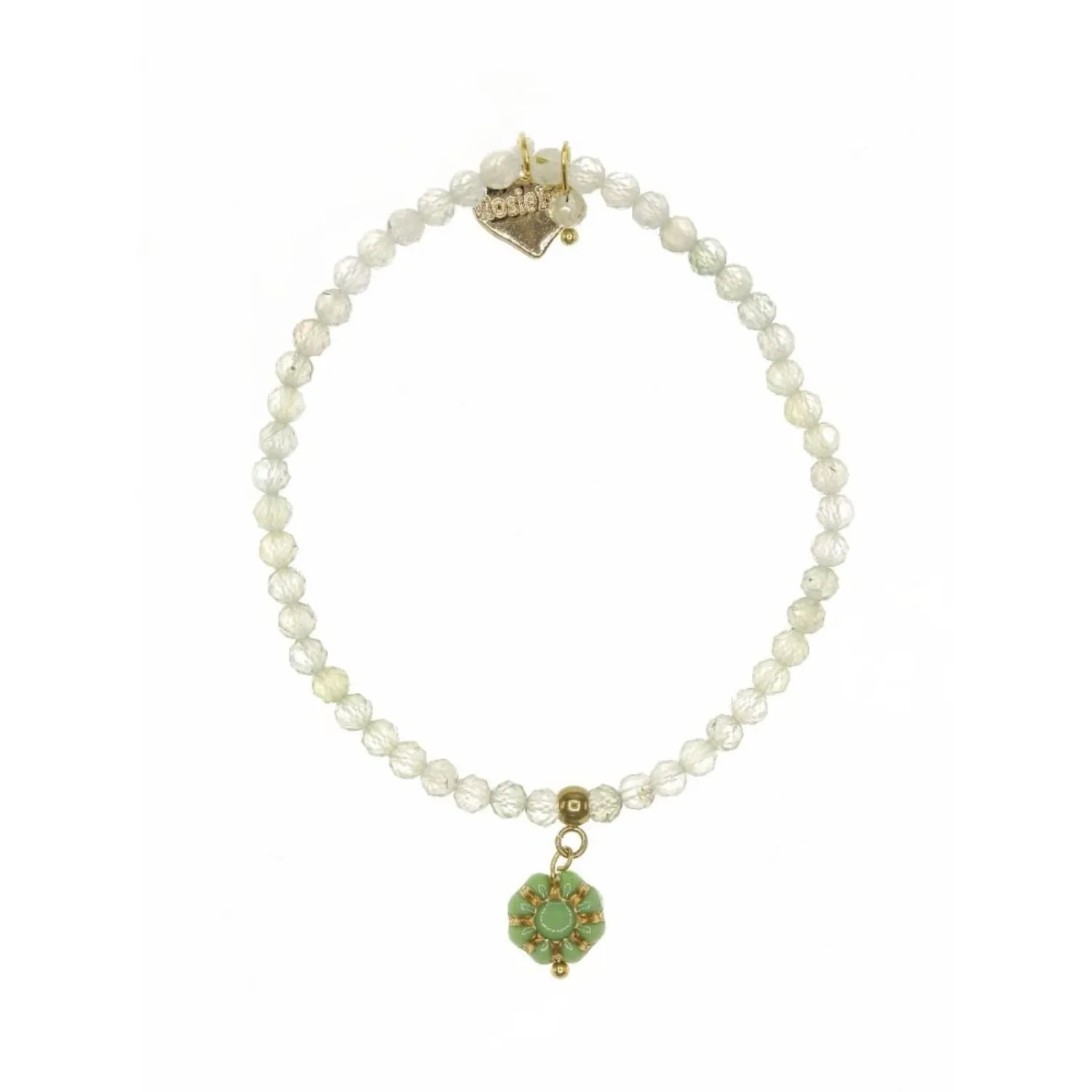 Rosie Fox Prehnite Gemstone Belle Bracelet