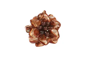 Shell & Pearl Flower Brooch