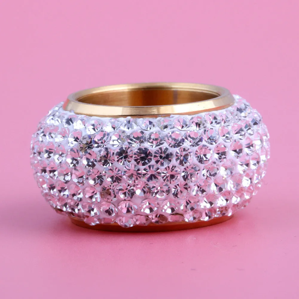 shining full rhinestone finger rings for woman luxurious paragraph fashion new 18K gold plated